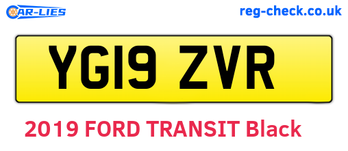 YG19ZVR are the vehicle registration plates.