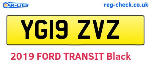 YG19ZVZ are the vehicle registration plates.