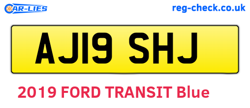 AJ19SHJ are the vehicle registration plates.
