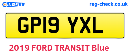 GP19YXL are the vehicle registration plates.