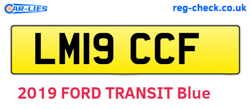 LM19CCF are the vehicle registration plates.