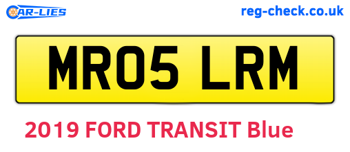 MR05LRM are the vehicle registration plates.