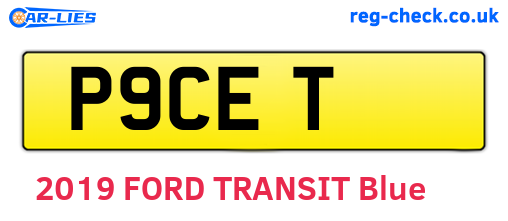 P9CET are the vehicle registration plates.