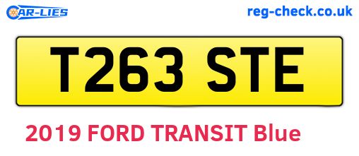 T263STE are the vehicle registration plates.