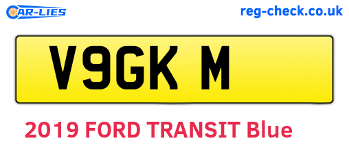 V9GKM are the vehicle registration plates.