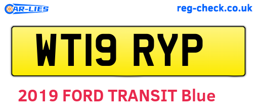 WT19RYP are the vehicle registration plates.