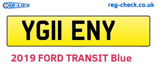 YG11ENY are the vehicle registration plates.
