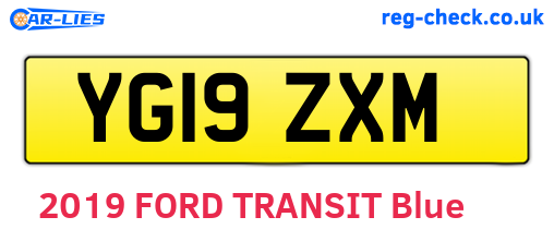 YG19ZXM are the vehicle registration plates.