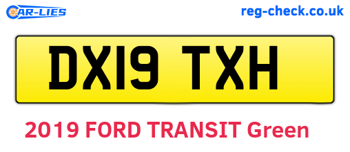 DX19TXH are the vehicle registration plates.