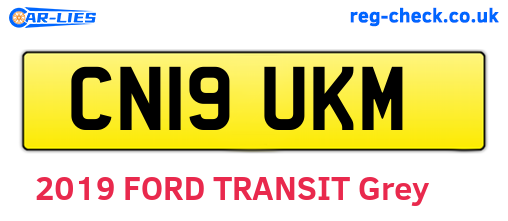 CN19UKM are the vehicle registration plates.