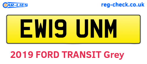 EW19UNM are the vehicle registration plates.