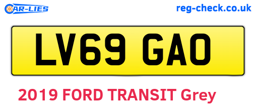 LV69GAO are the vehicle registration plates.