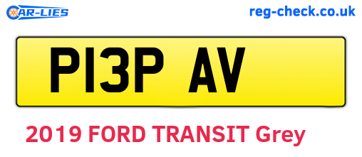 P13PAV are the vehicle registration plates.