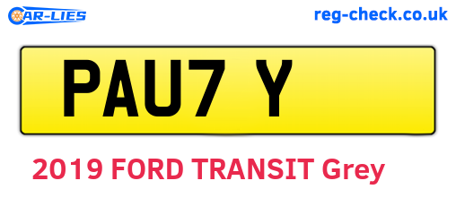 PAU7Y are the vehicle registration plates.