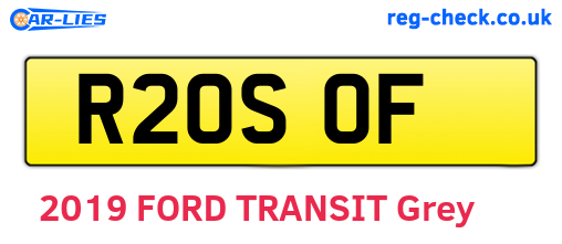 R20SOF are the vehicle registration plates.