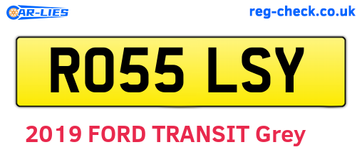 RO55LSY are the vehicle registration plates.