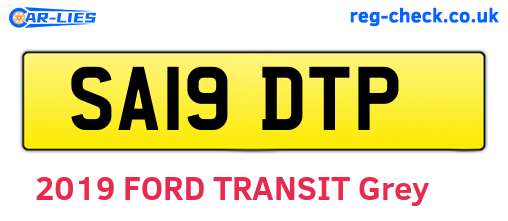 SA19DTP are the vehicle registration plates.