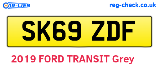 SK69ZDF are the vehicle registration plates.