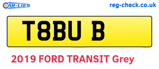 T8BUB are the vehicle registration plates.