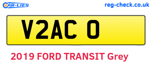 V2ACO are the vehicle registration plates.