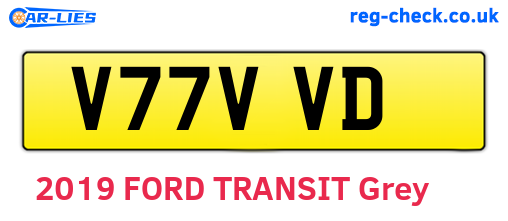 V77VVD are the vehicle registration plates.