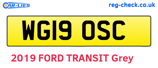 WG19OSC are the vehicle registration plates.