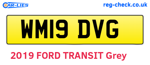 WM19DVG are the vehicle registration plates.