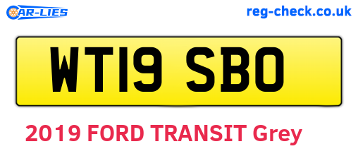 WT19SBO are the vehicle registration plates.