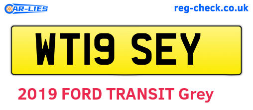 WT19SEY are the vehicle registration plates.