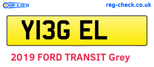 Y13GEL are the vehicle registration plates.