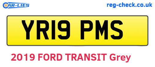 YR19PMS are the vehicle registration plates.