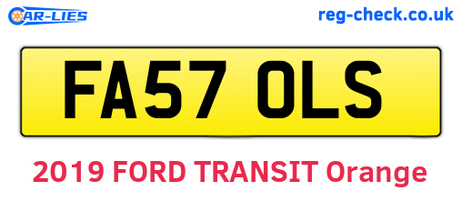FA57OLS are the vehicle registration plates.