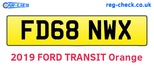 FD68NWX are the vehicle registration plates.