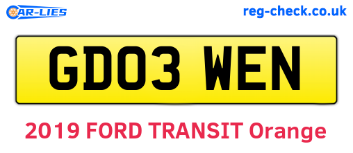 GD03WEN are the vehicle registration plates.