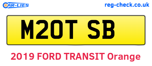 M20TSB are the vehicle registration plates.