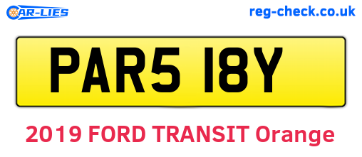 PAR518Y are the vehicle registration plates.