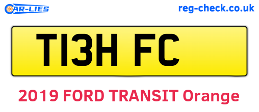 T13HFC are the vehicle registration plates.
