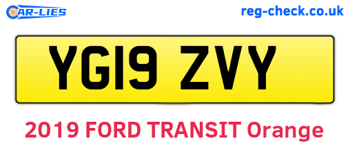 YG19ZVY are the vehicle registration plates.