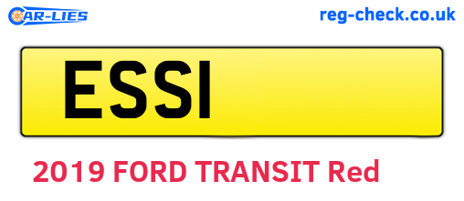 ESS1 are the vehicle registration plates.