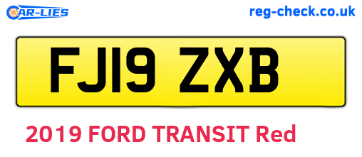 FJ19ZXB are the vehicle registration plates.