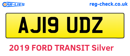 AJ19UDZ are the vehicle registration plates.