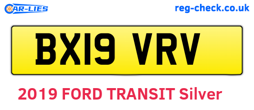 BX19VRV are the vehicle registration plates.