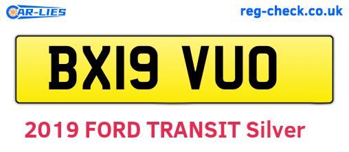 BX19VUO are the vehicle registration plates.