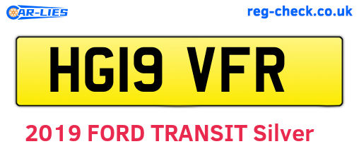 HG19VFR are the vehicle registration plates.