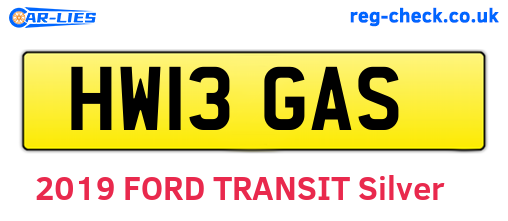HW13GAS are the vehicle registration plates.