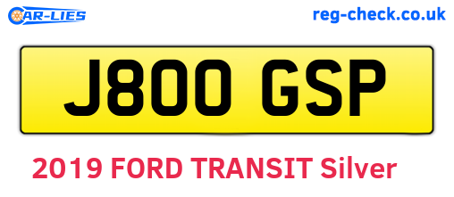 J800GSP are the vehicle registration plates.