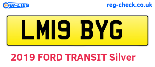 LM19BYG are the vehicle registration plates.