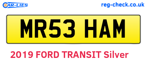 MR53HAM are the vehicle registration plates.