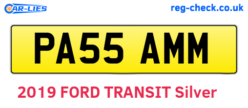 PA55AMM are the vehicle registration plates.