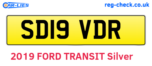 SD19VDR are the vehicle registration plates.